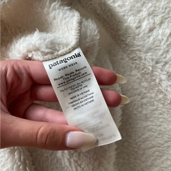 Patagonia Los Gatos Sherpa Fuzzy Quarter Zip Fleece Sweater Jacket - Picture 6 of 6